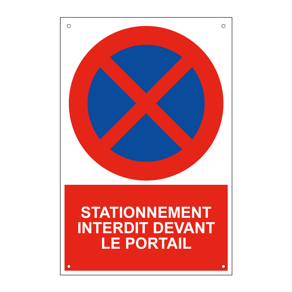 Stationnement interdit devant le portail