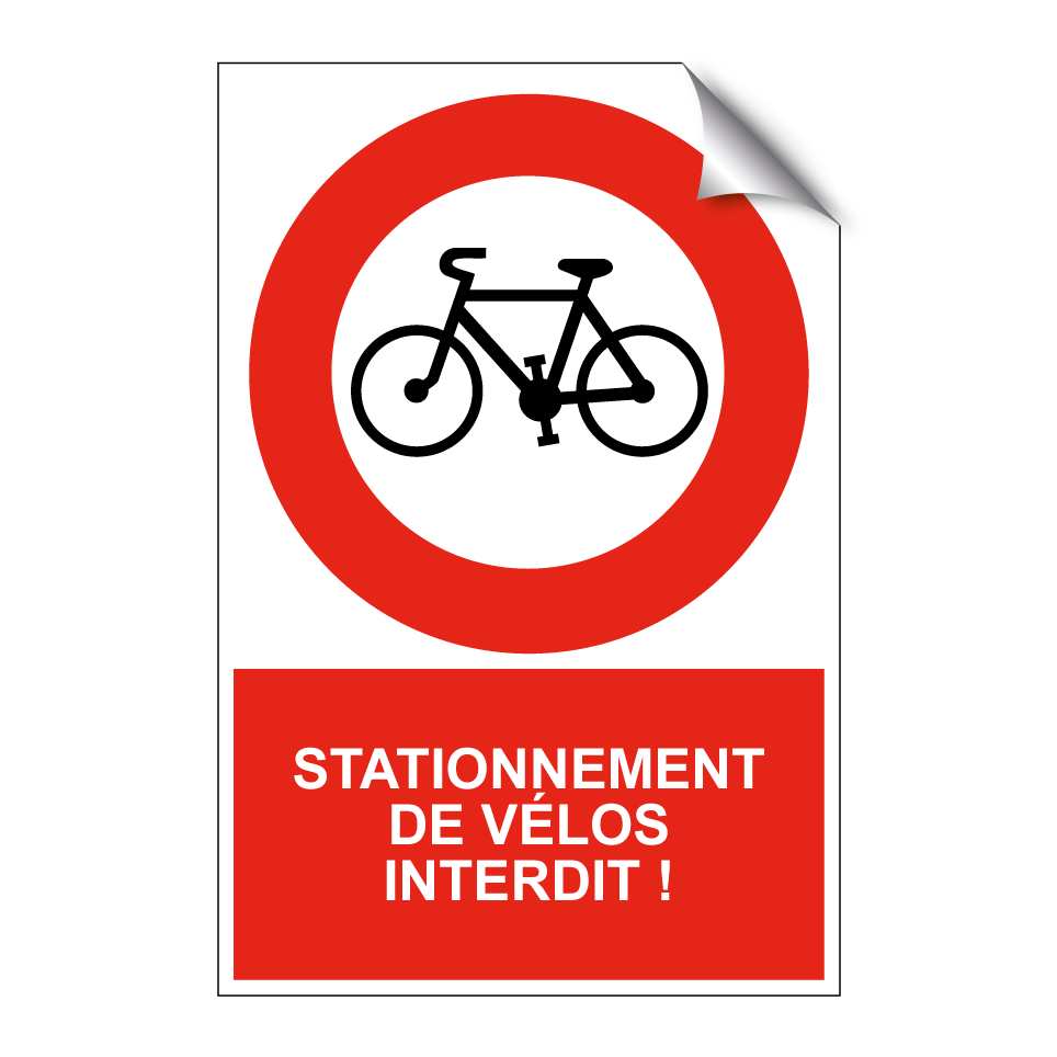 Stationnement de vélos interdit !