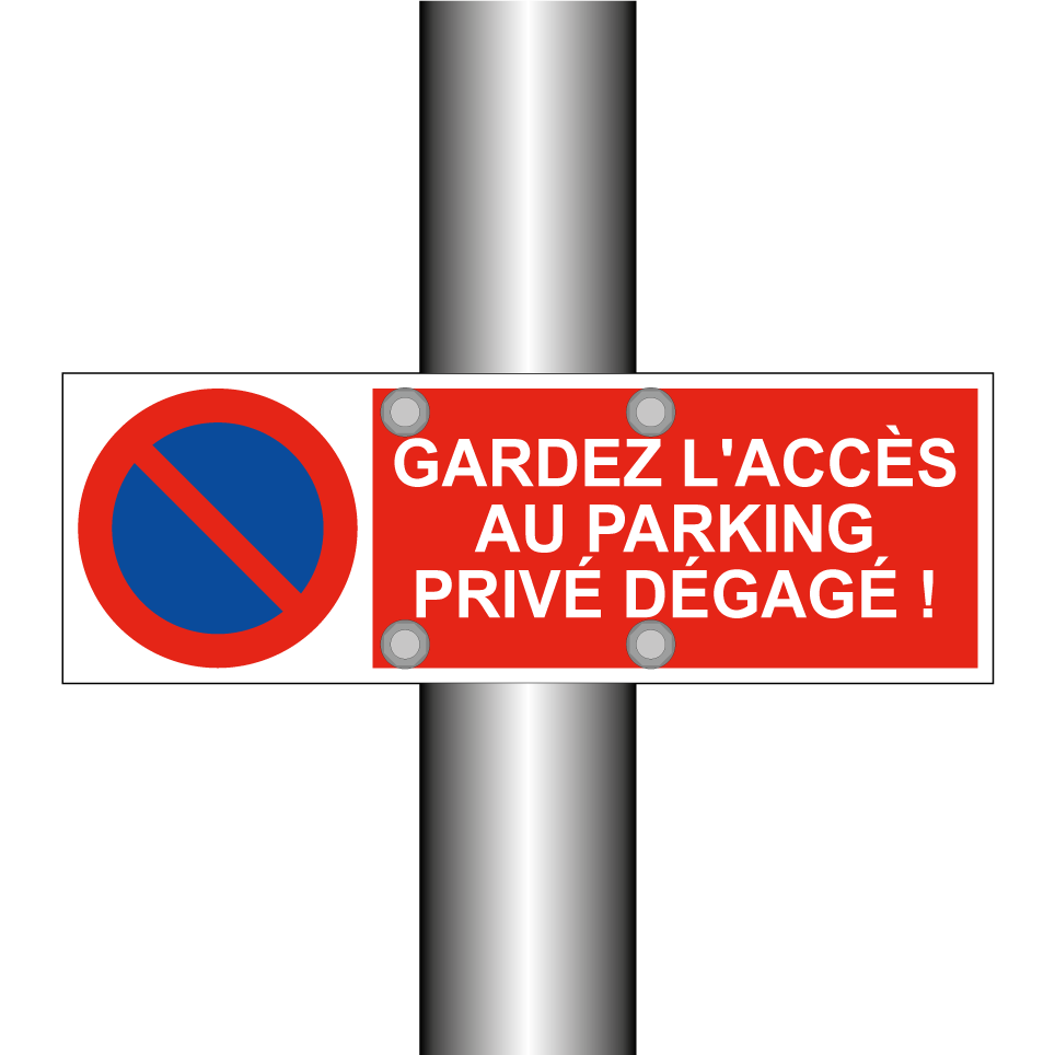 Gardez l'accès au parking privé dégagé !