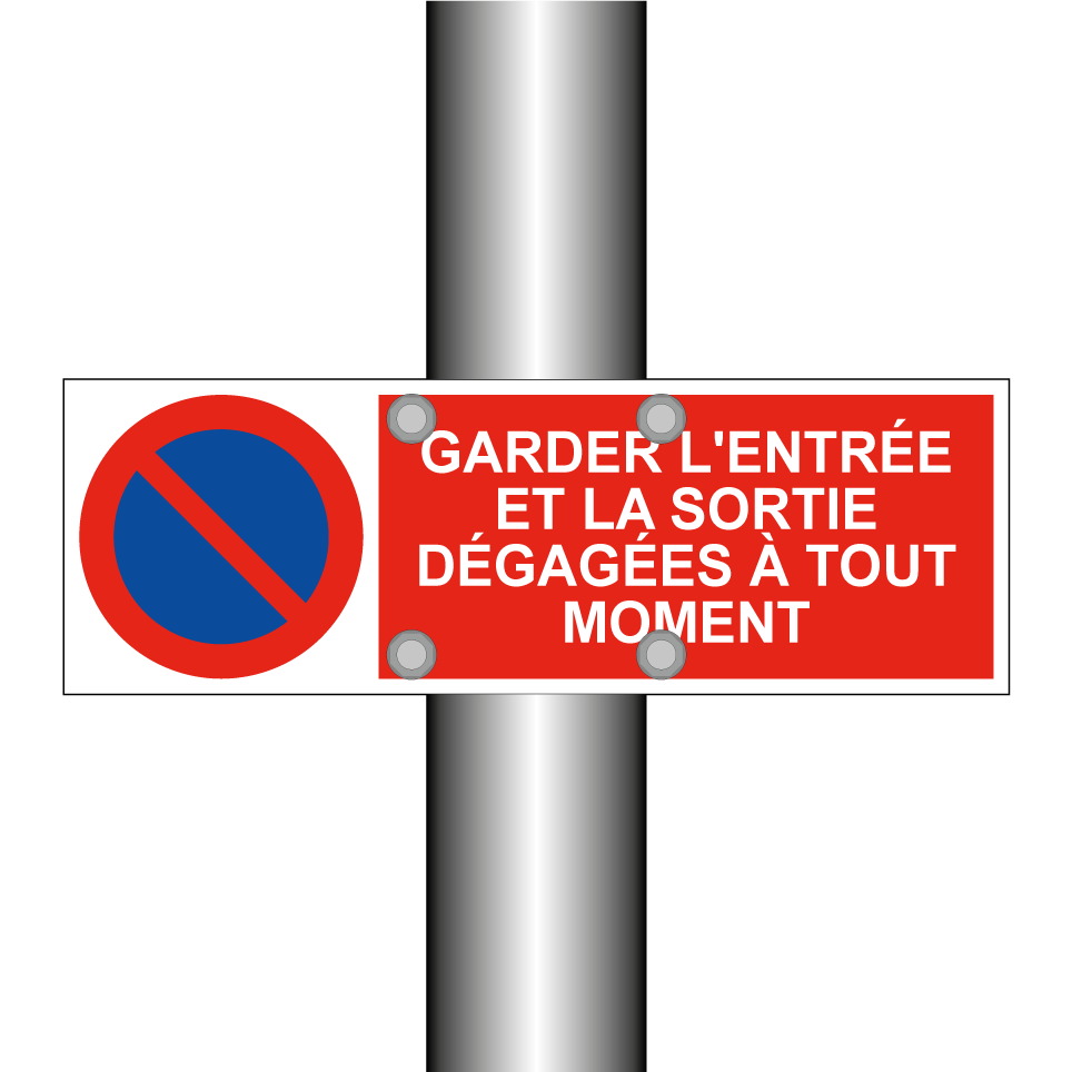 Garder l'entrée et la sortie dégagées à tout moment