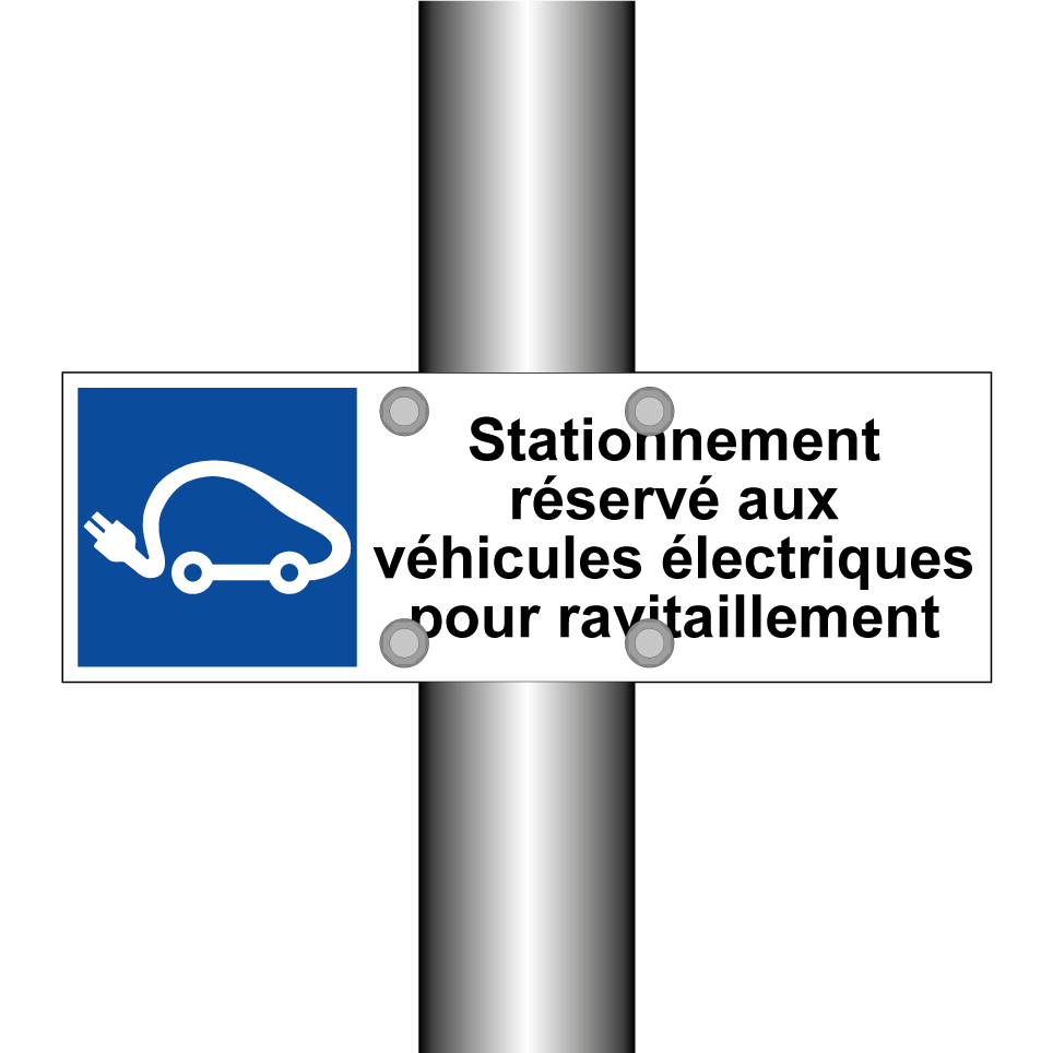 Stationnement réservé aux véhicules électriques pour ravitaillement