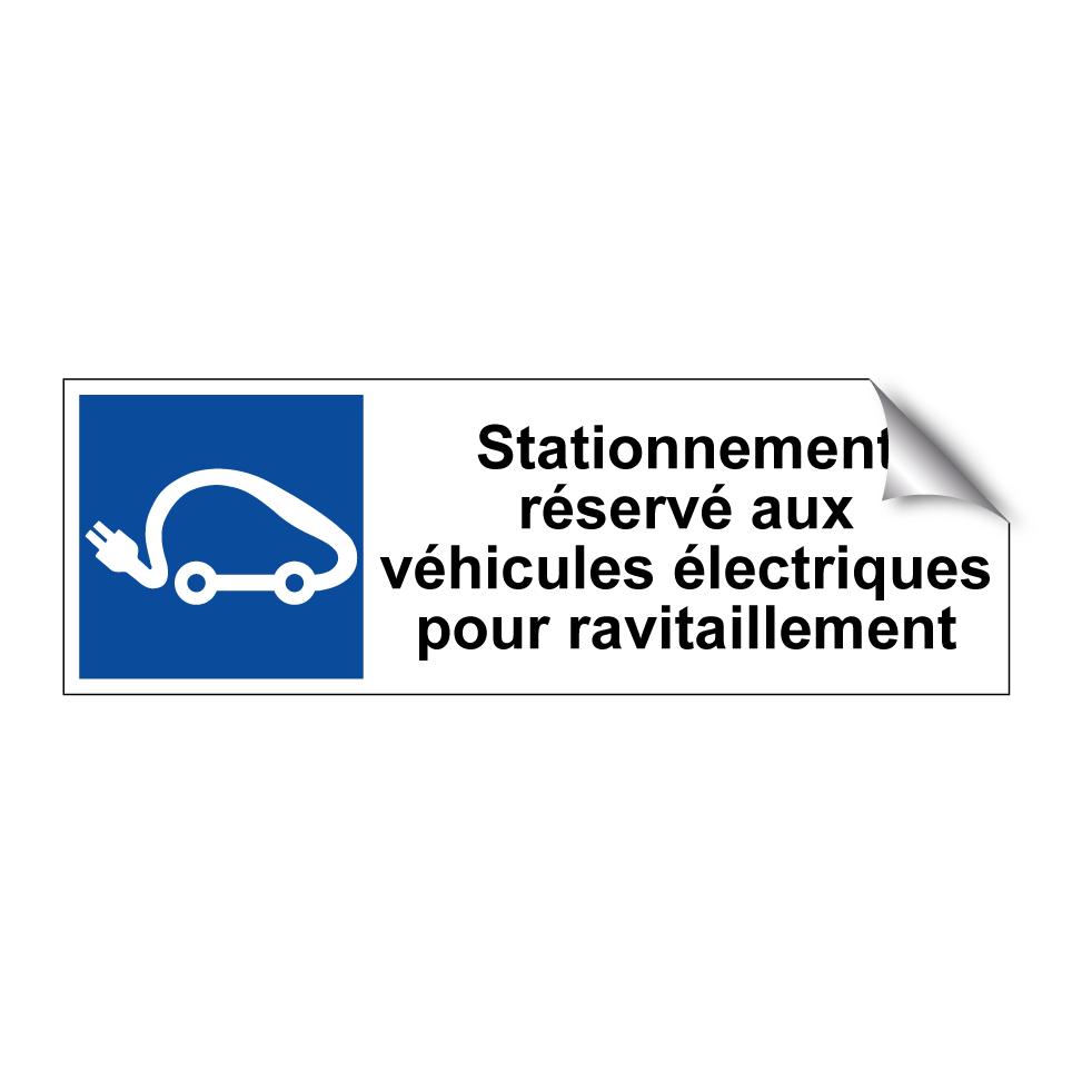 Stationnement réservé aux véhicules électriques pour ravitaillement
