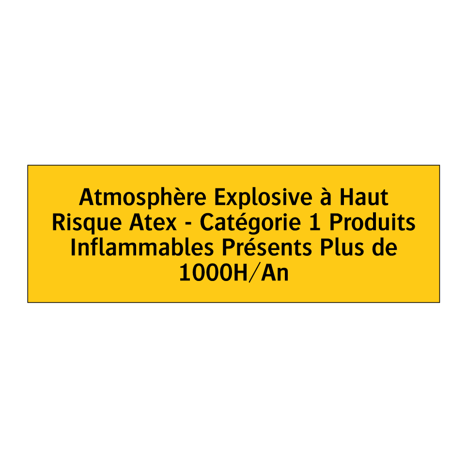 Atmosphère Explosive à Haut Risque Atex - Catégorie 1 Produits Inflammables Présents Plus de 1000H/An