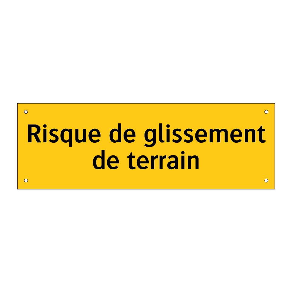 Risque de glissement de terrain