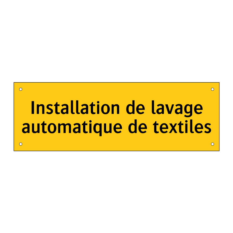 Installation de lavage automatique de textiles