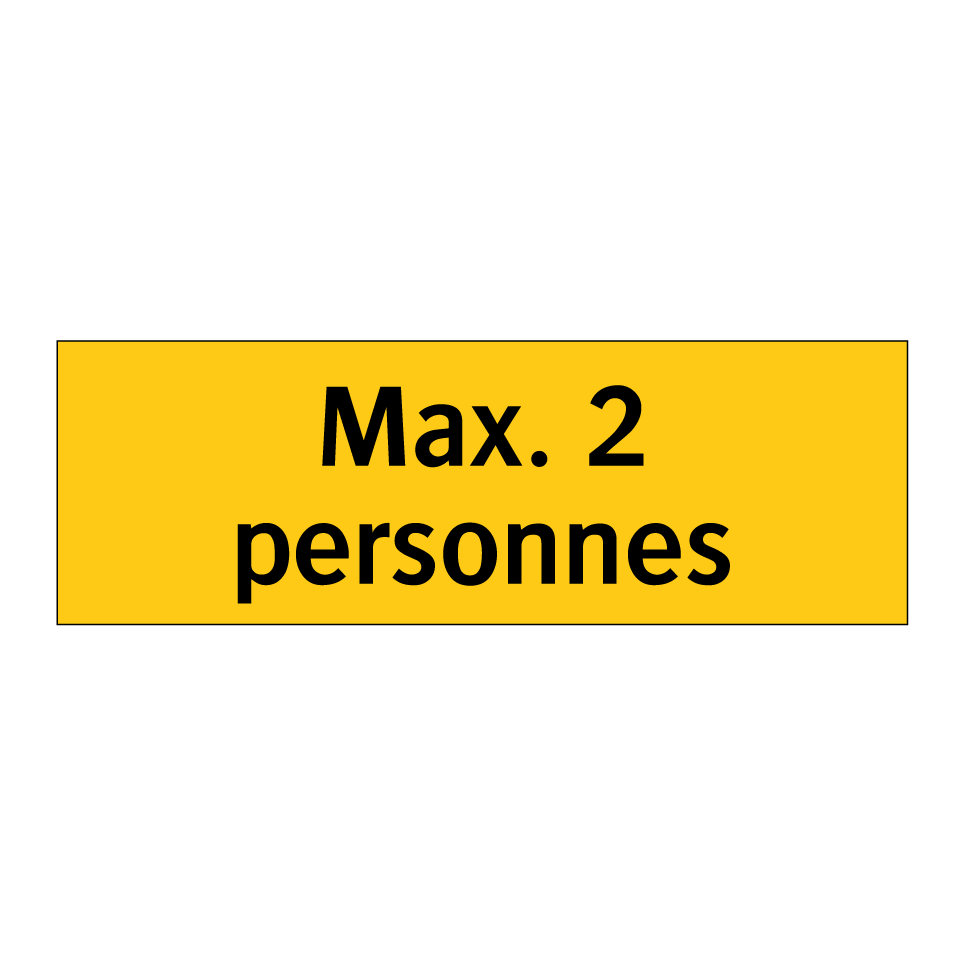 Max. 2 personnes