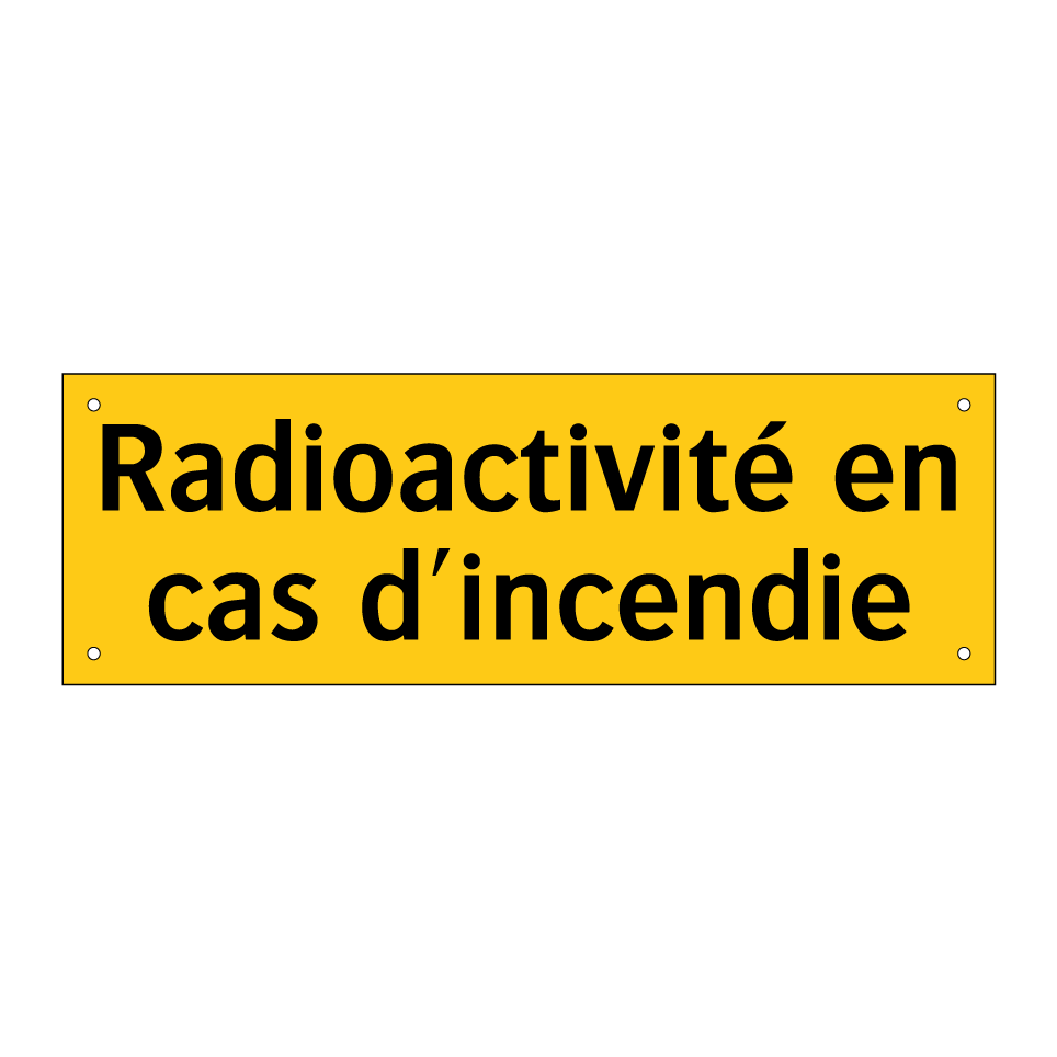Radioactivité en cas d'incendie