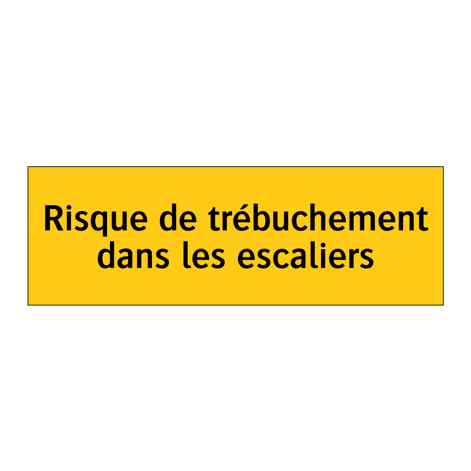 Risque de trébuchement dans les escaliers