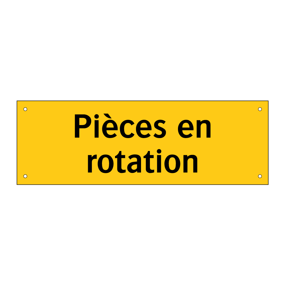 Pièces en rotation