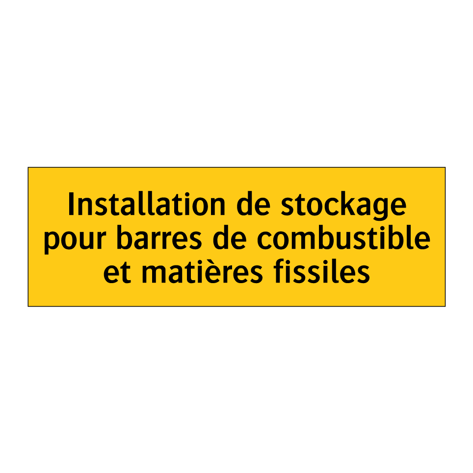 Installation de stockage pour barres de combustible et matières fissiles
