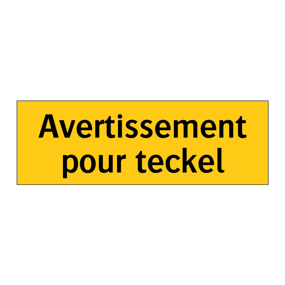 Avertissement pour teckel