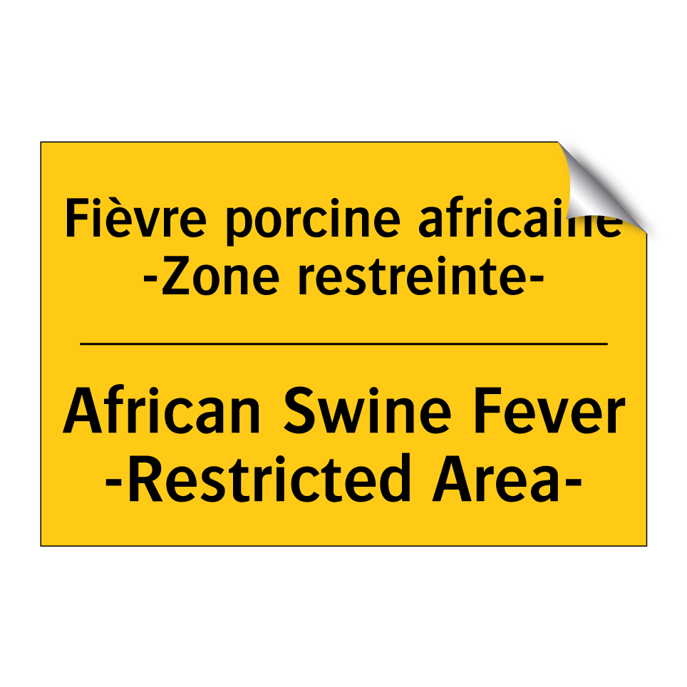 Fièvre porcine africaine -Zone /.../ - African Swine Fever -Restricted /.../