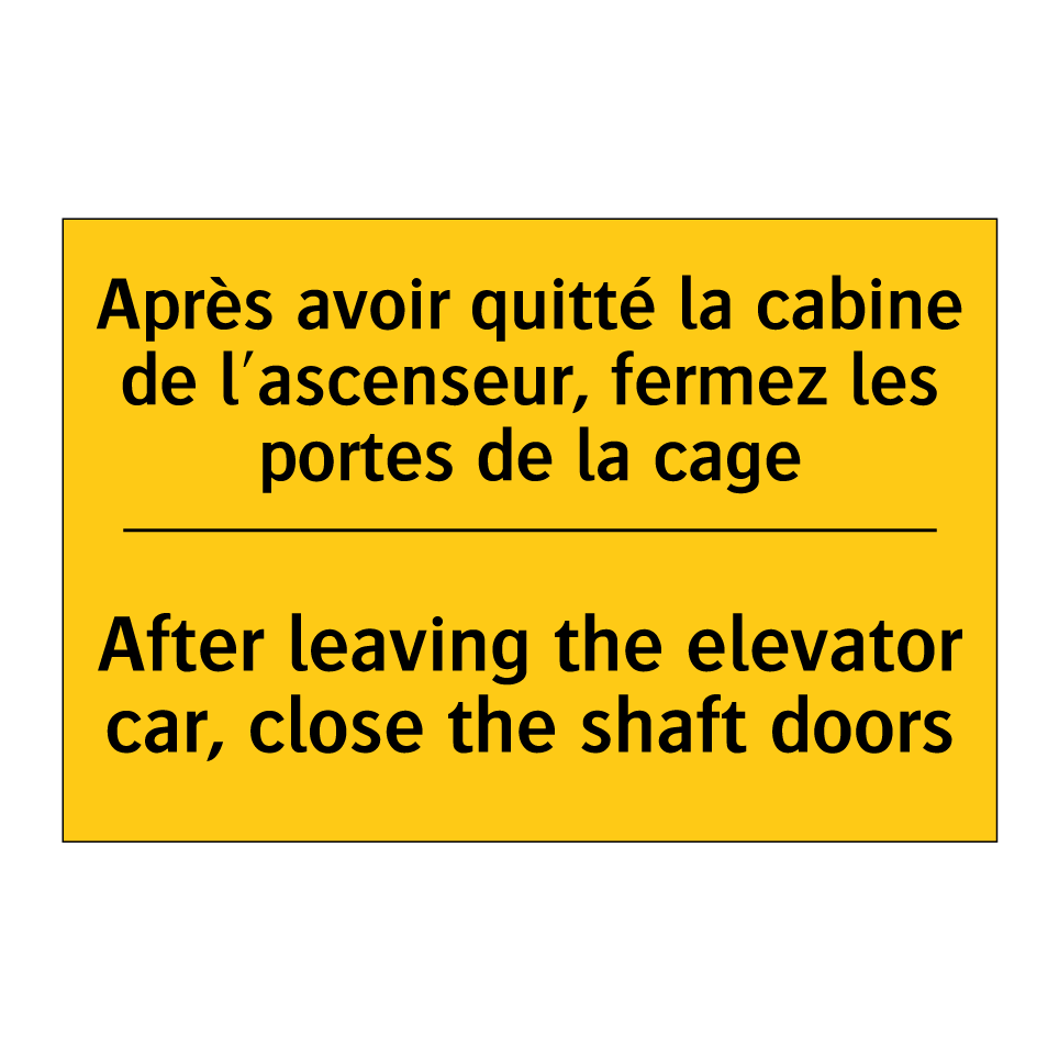 Après avoir quitté la cabine de /.../ - After leaving the elevator car, /.../