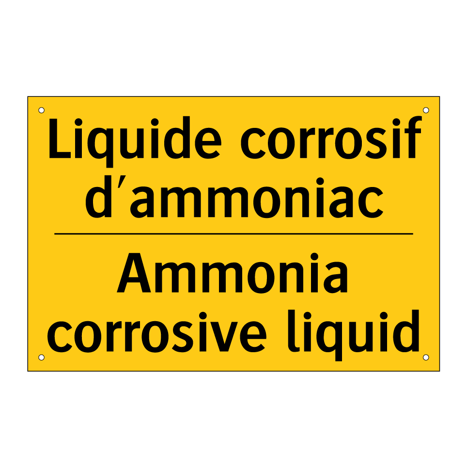 Liquide corrosif d'ammoniac - Ammonia corrosive liquid