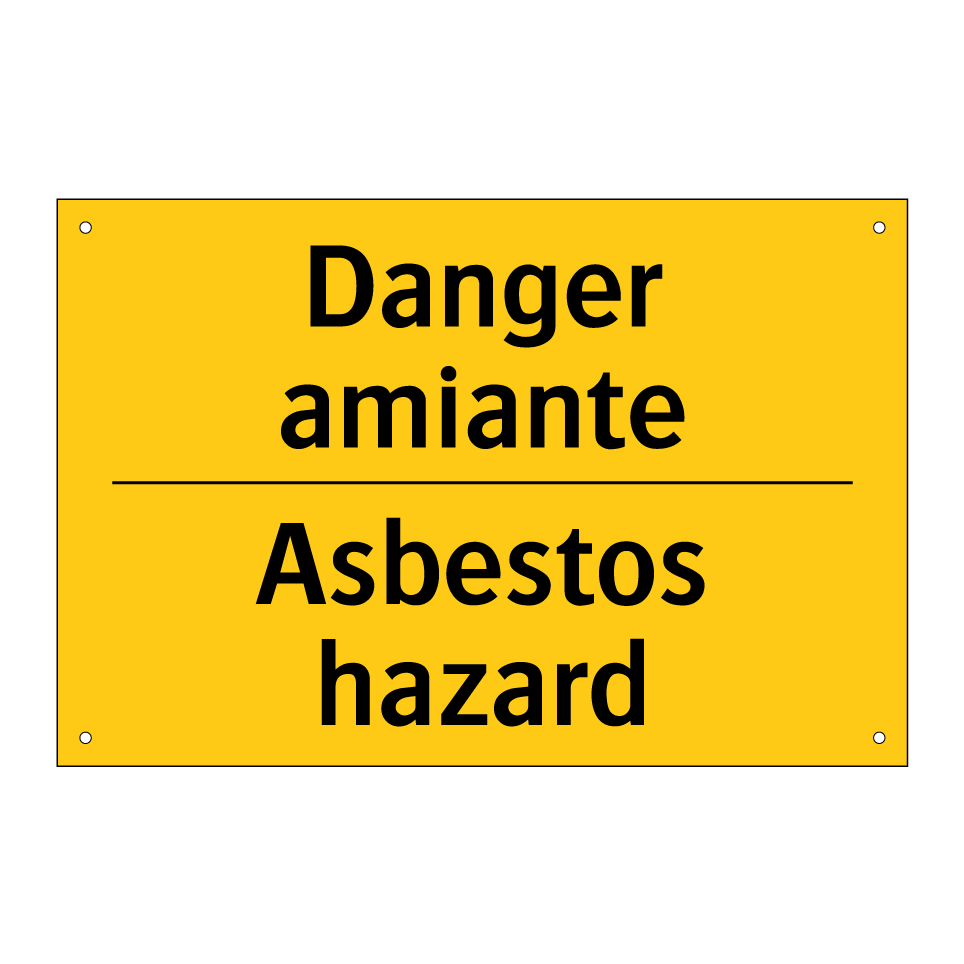 Danger amiante - Asbestos hazard