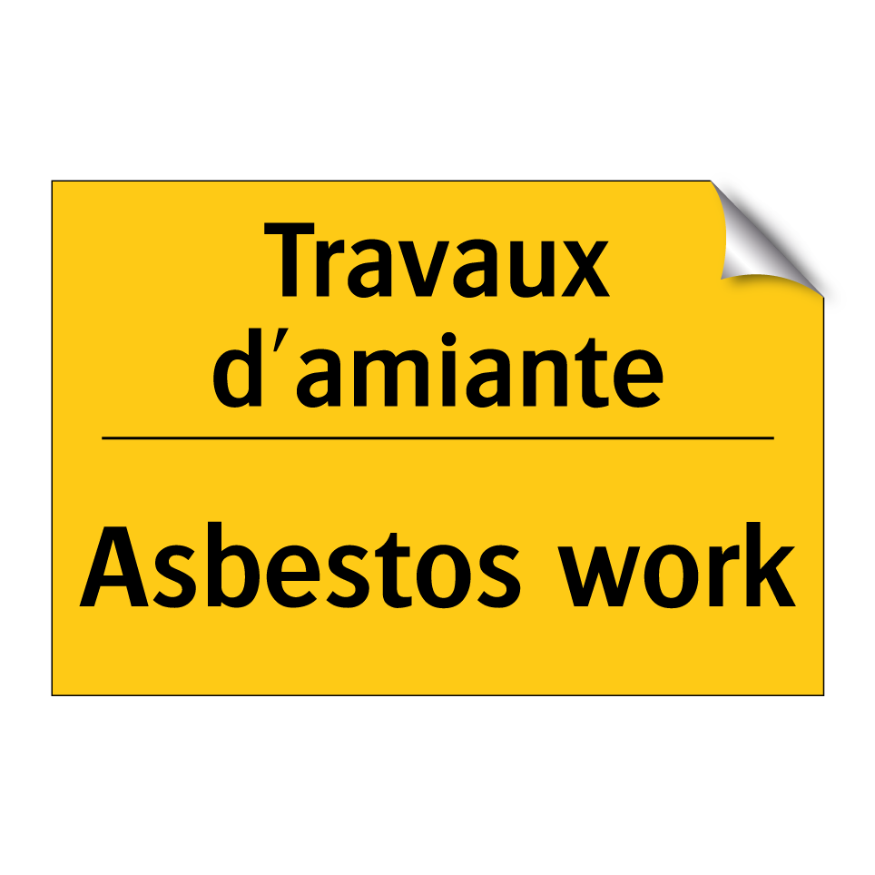 Travaux d'amiante - Asbestos work