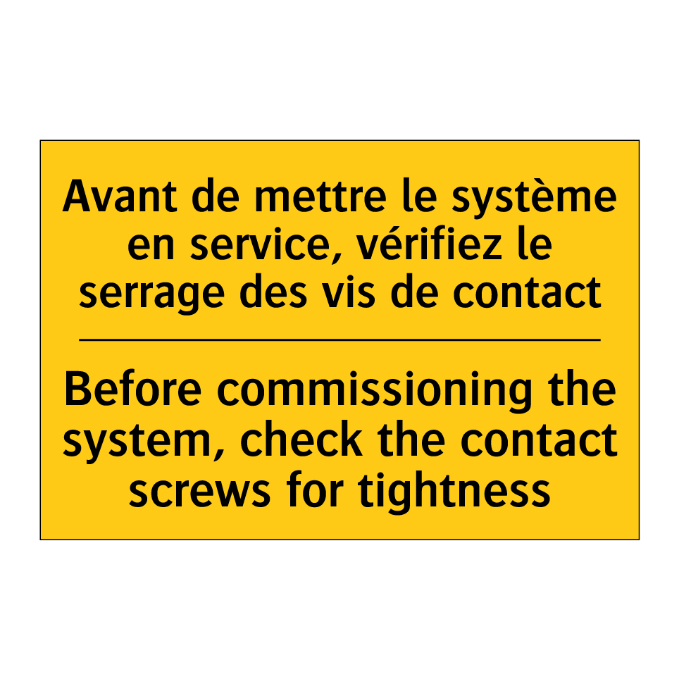 Avant de mettre le système en /.../ - Before commissioning the system, /.../