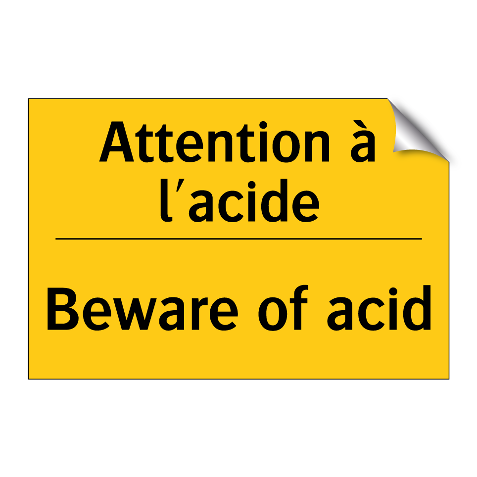 Attention à l'acide - Beware of acid