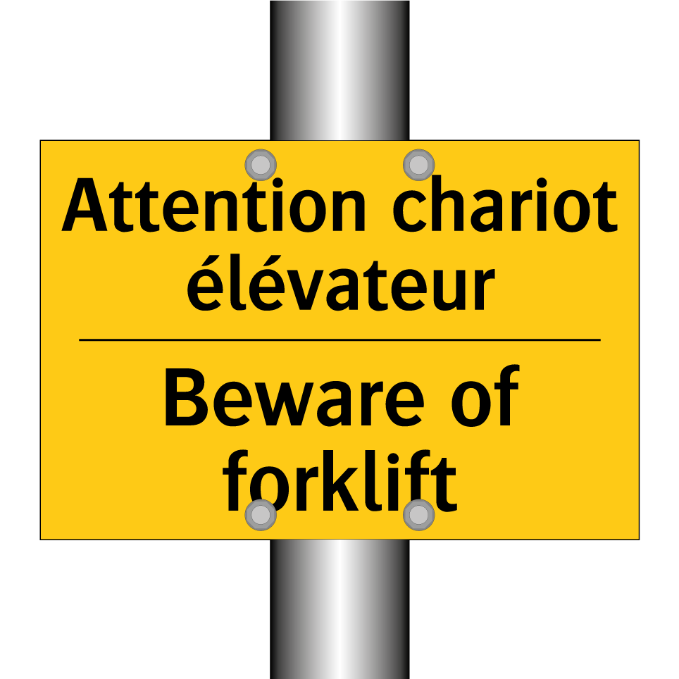 Attention chariot élévateur - Beware of forklift
