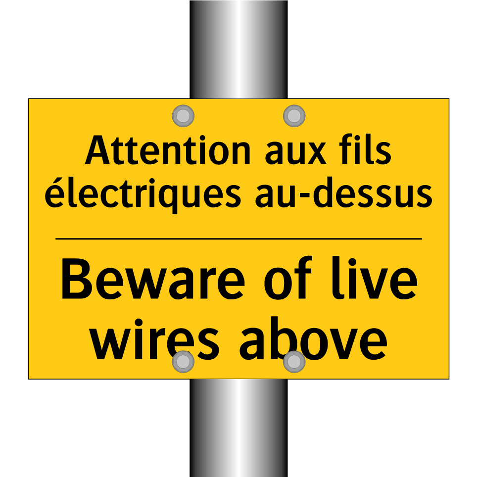 Attention aux fils électriques /.../ - Beware of live wires above