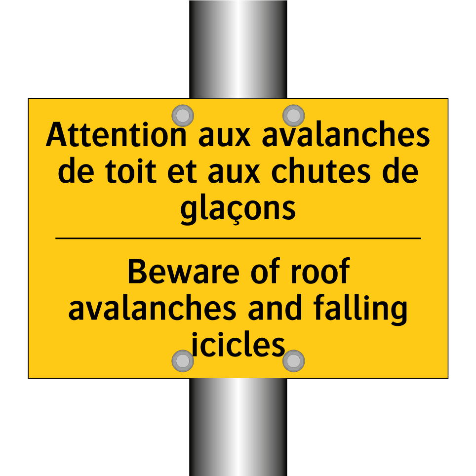 Attention aux avalanches de toit /.../ - Beware of roof avalanches and /.../