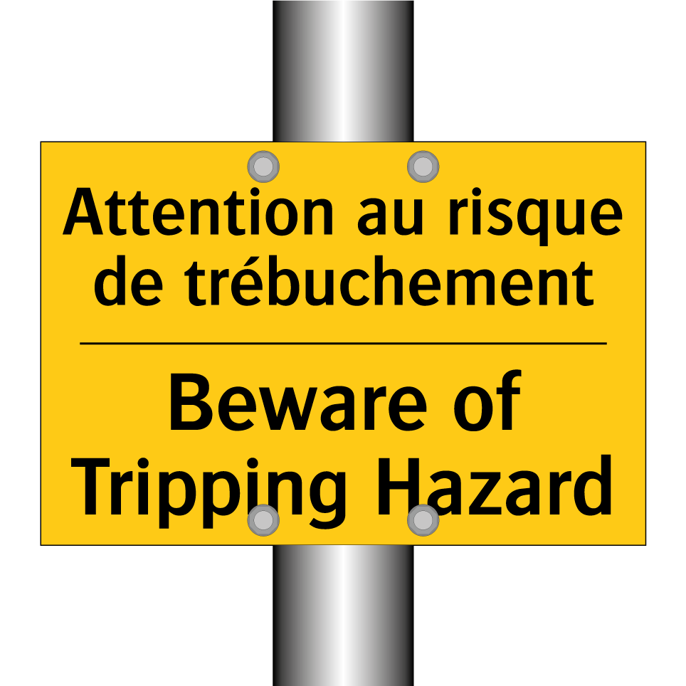 Attention au risque de trébuchement /.../ - Beware of Tripping Hazard