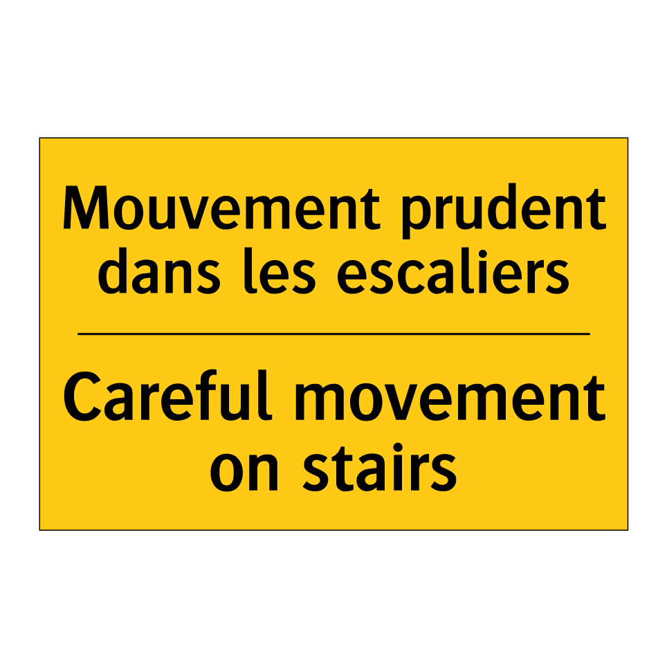 Mouvement prudent dans les escaliers /.../ - Careful movement on stairs