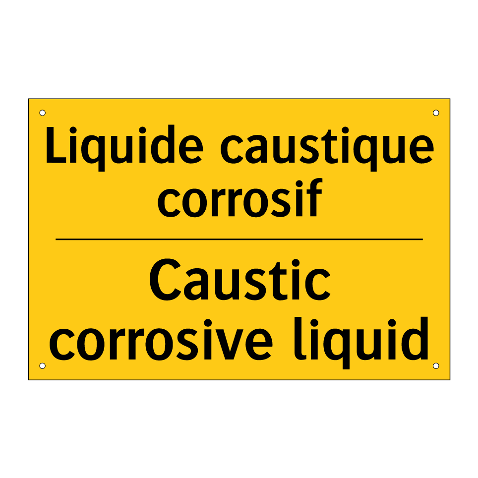 Liquide caustique corrosif - Caustic corrosive liquid