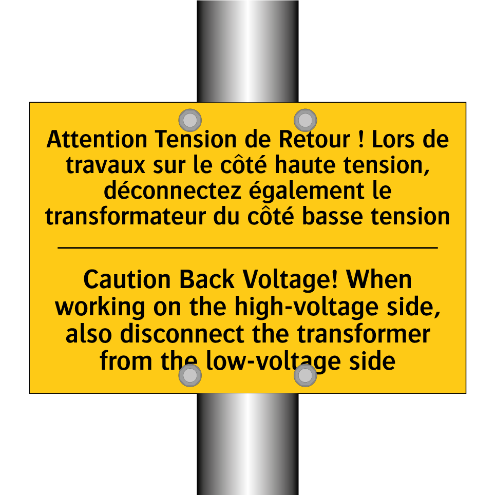 Attention Tension de Retour ! /.../ - Caution Back Voltage! When working /.../