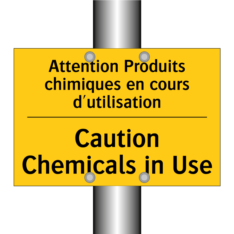 Attention Produits chimiques en /.../ - Caution Chemicals in Use