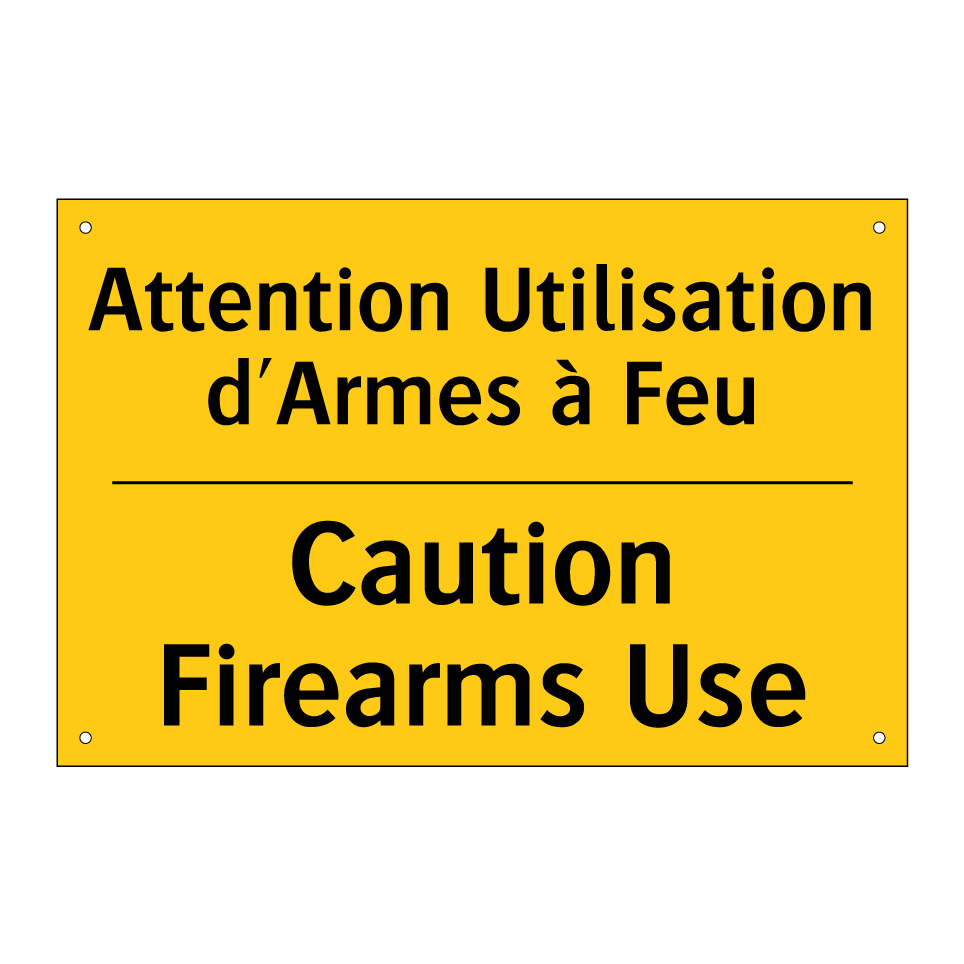 Attention Utilisation d'Armes /.../ - Caution Firearms Use