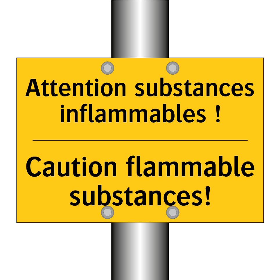 Attention substances inflammables /.../ - Caution flammable substances!