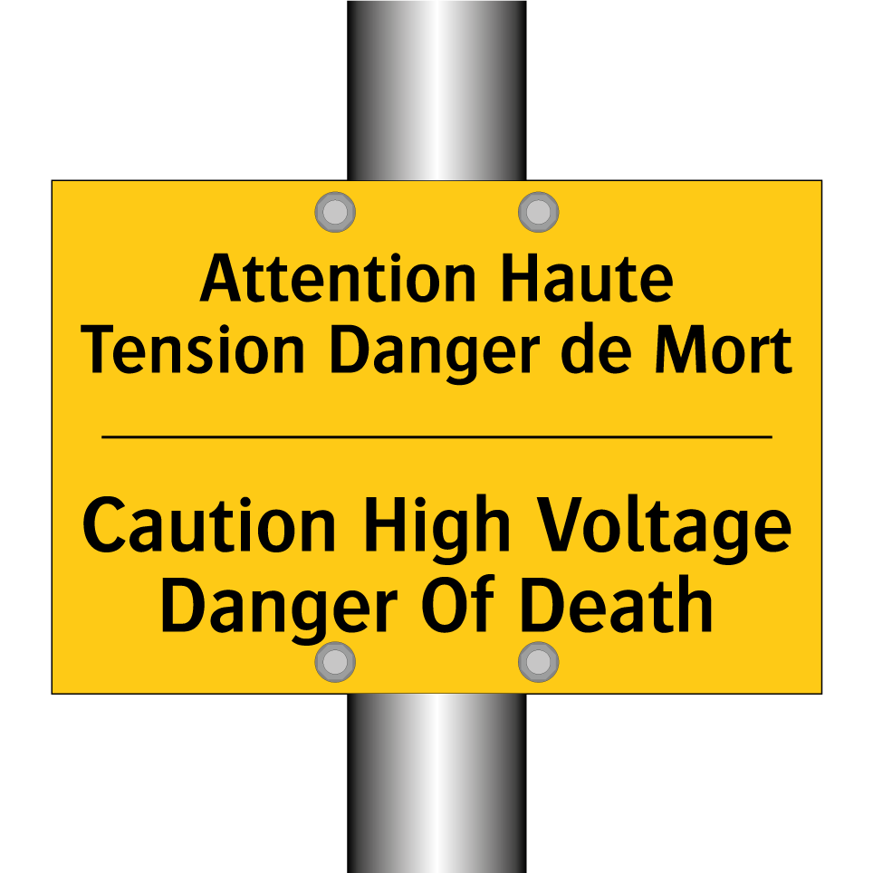 Attention Haute Tension Danger /.../ - Caution High Voltage Danger Of /.../