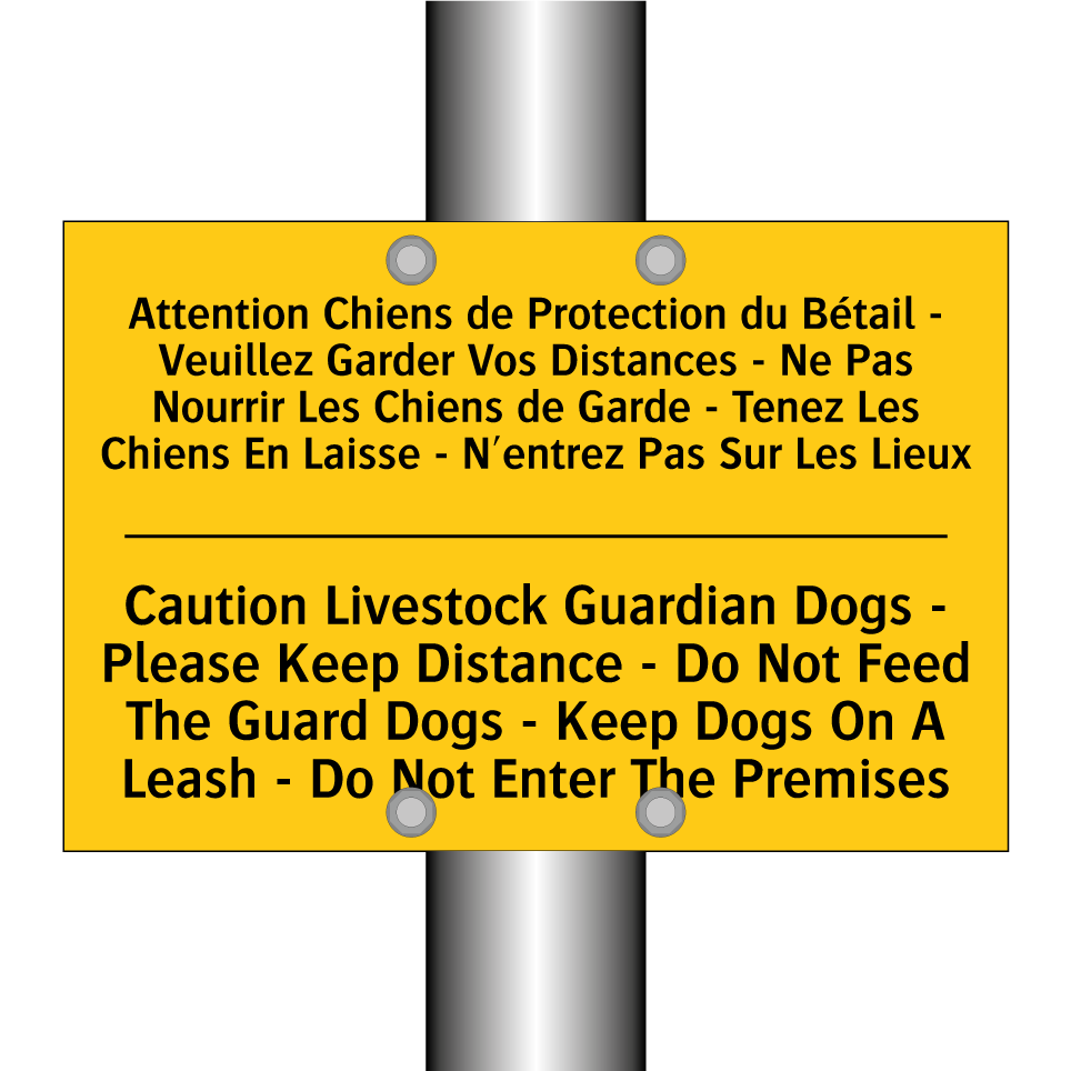 Attention Chiens de Protection /.../ - Caution Livestock Guardian Dogs /.../