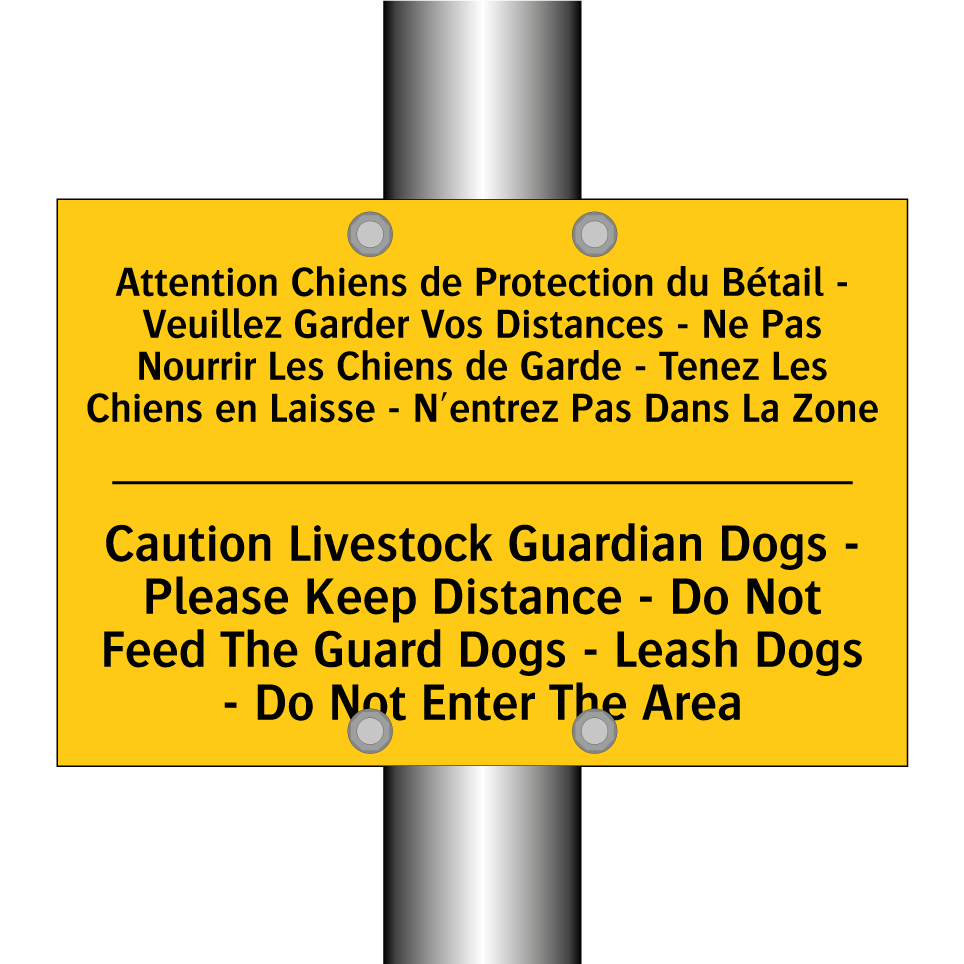 Attention Chiens de Protection /.../ - Caution Livestock Guardian Dogs /.../