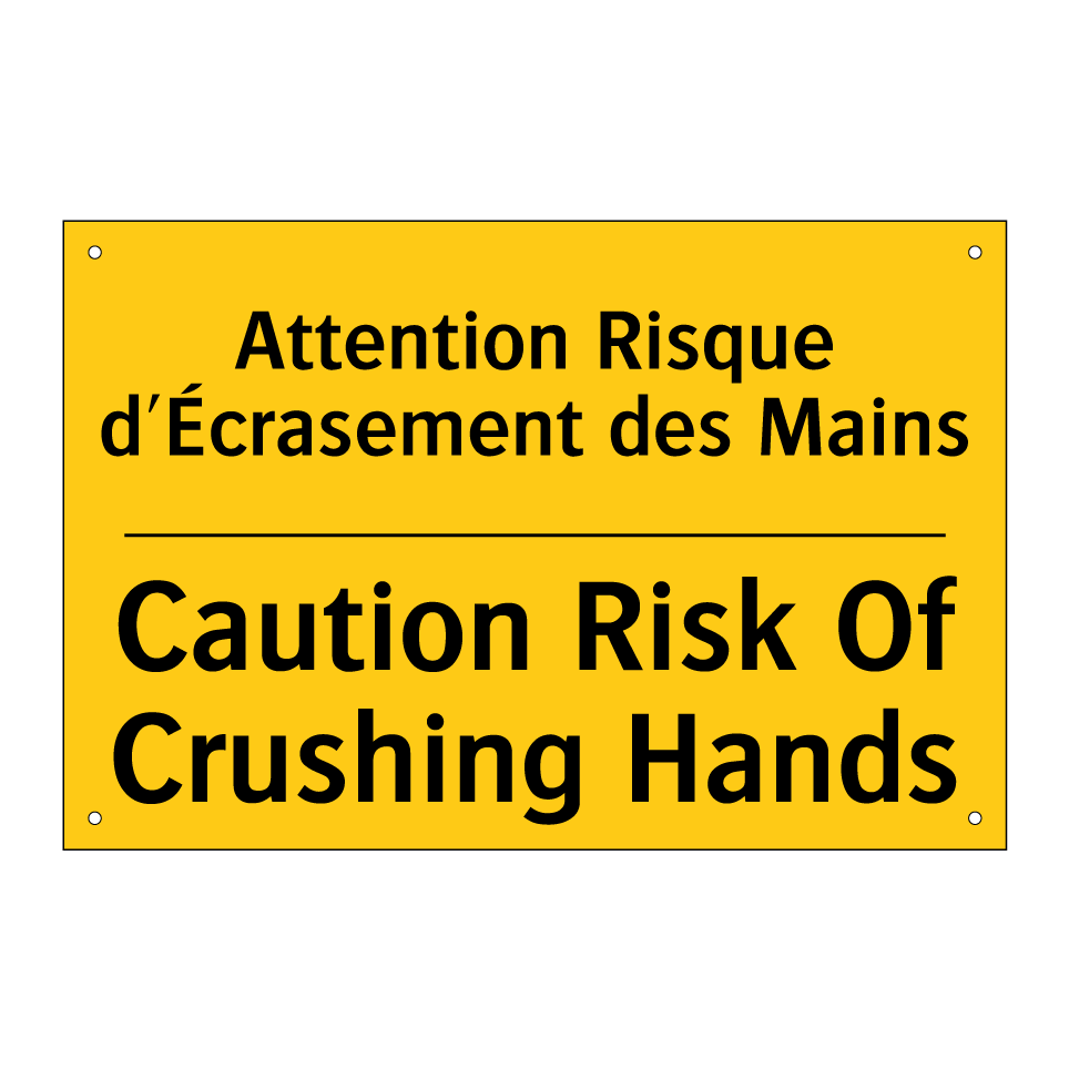 Attention Risque d'Écrasement /.../ - Caution Risk Of Crushing Hands