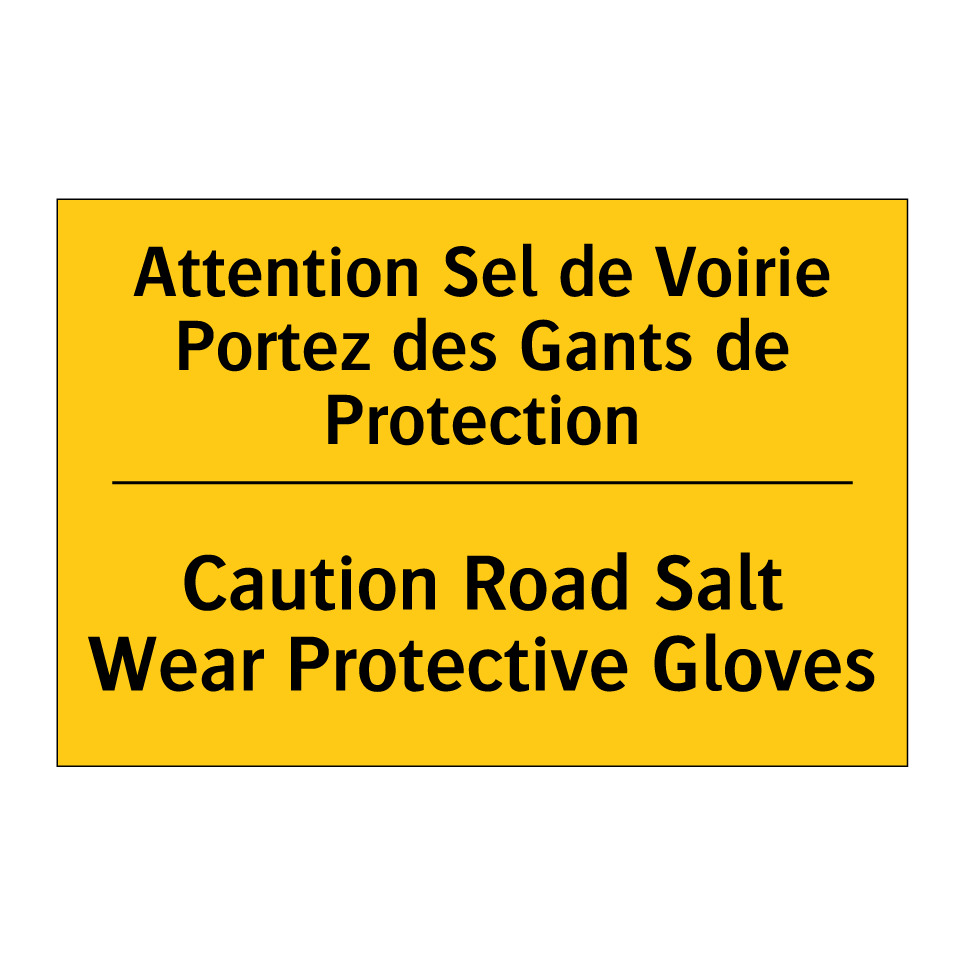 Attention Sel de Voirie Portez /.../ - Caution Road Salt Wear Protective /.../