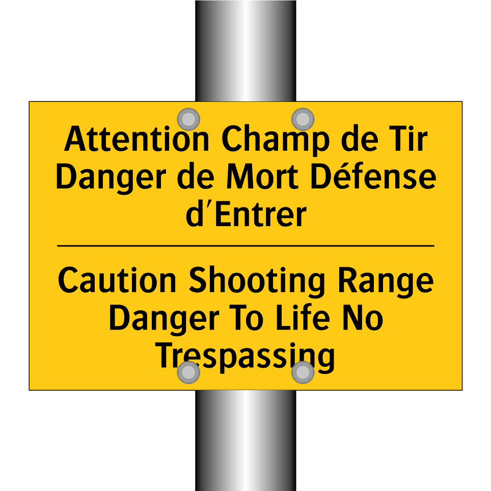 Attention Champ de Tir Danger /.../ - Caution Shooting Range Danger /.../