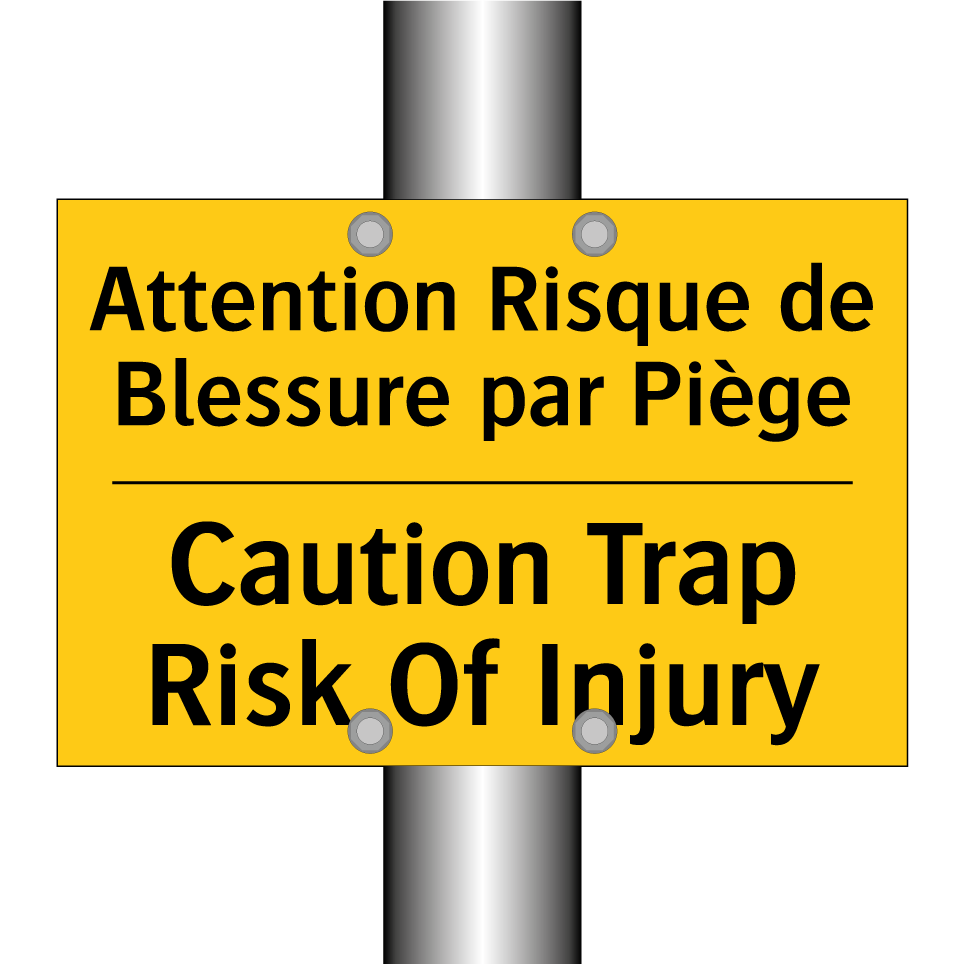 Attention Risque de Blessure par /.../ - Caution Trap Risk Of Injury