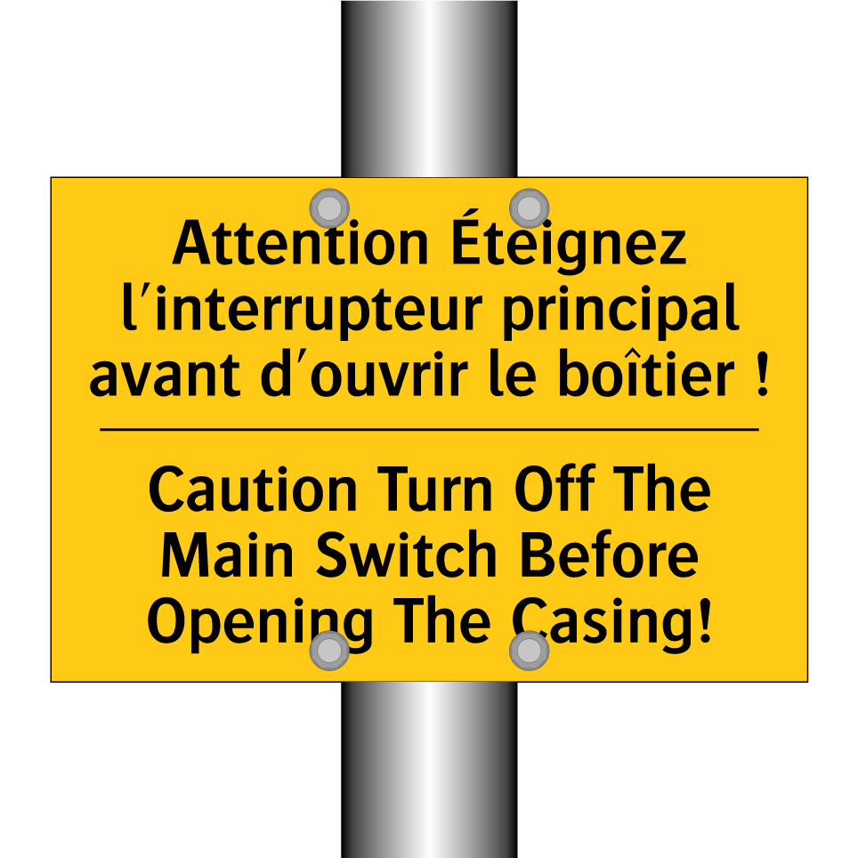 Attention Éteignez l'interrupteur /.../ - Caution Turn Off The Main Switch /.../