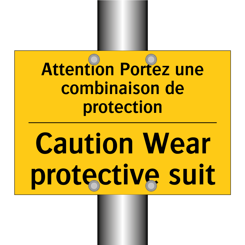Attention Portez une combinaison /.../ - Caution Wear protective suit