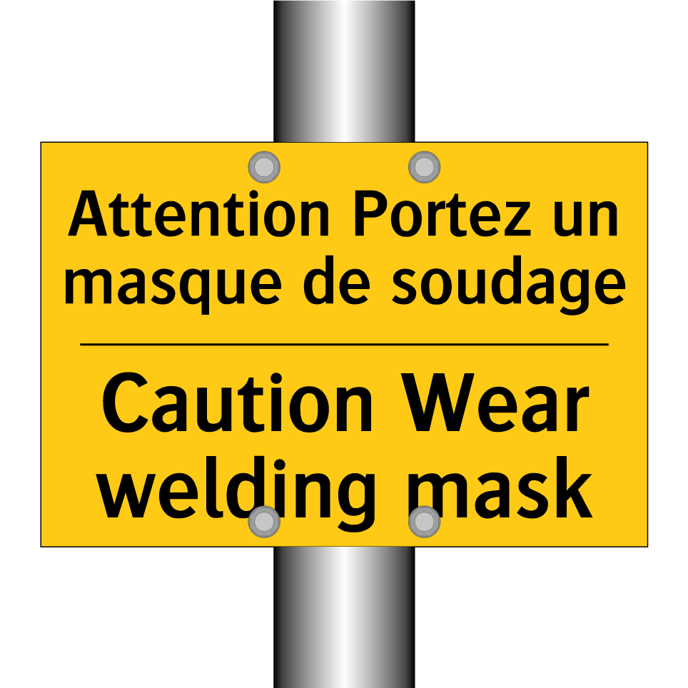Attention Portez un masque de /.../ - Caution Wear welding mask