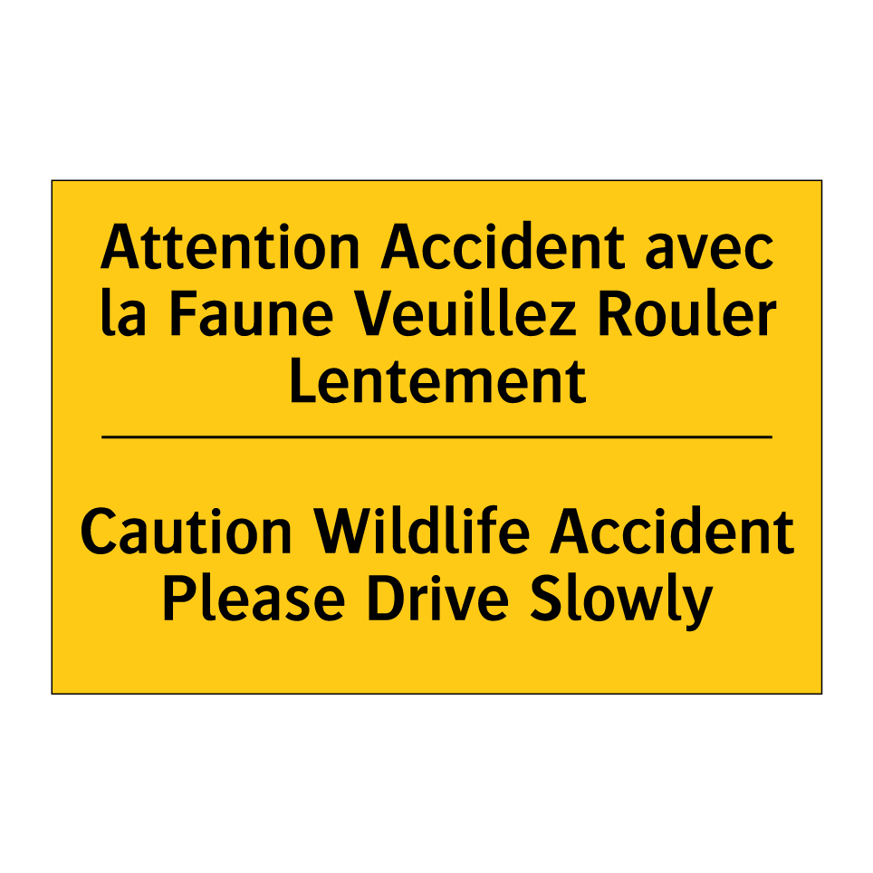 Attention Accident avec la Faune /.../ - Caution Wildlife Accident Please /.../