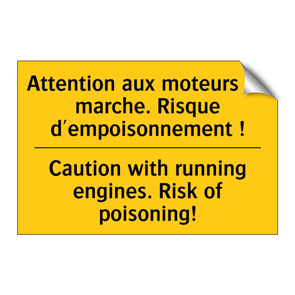 Attention aux moteurs en marche. /.../ - Caution with running engines. /.../