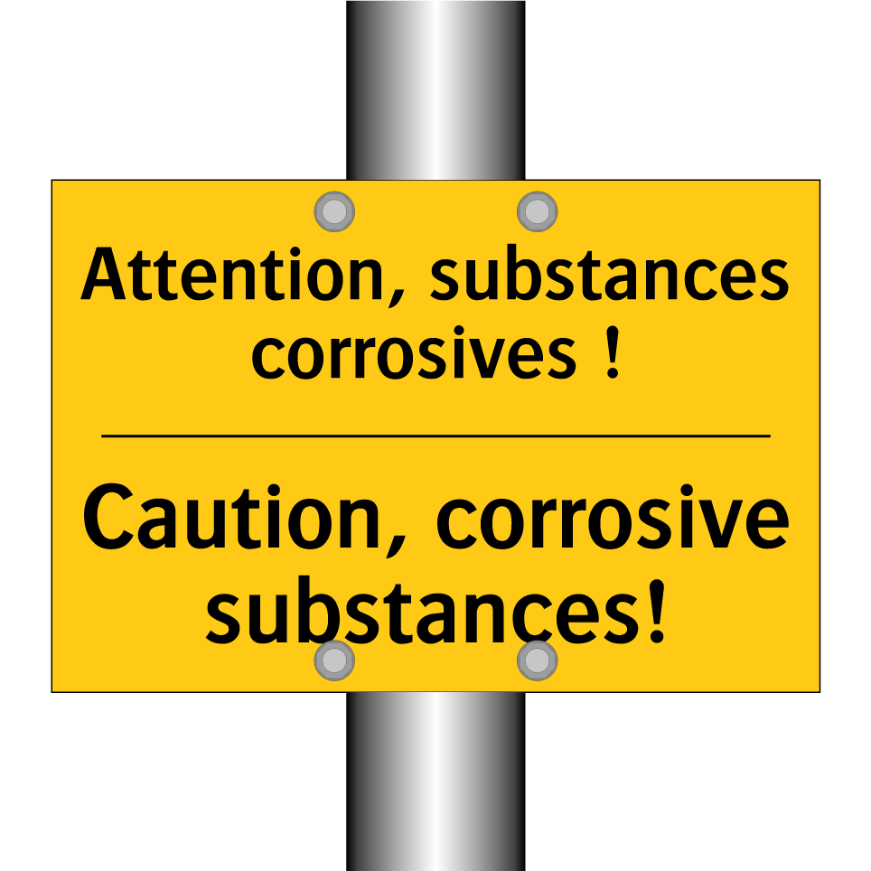 Attention, substances corrosives /.../ - Caution, corrosive substances!
