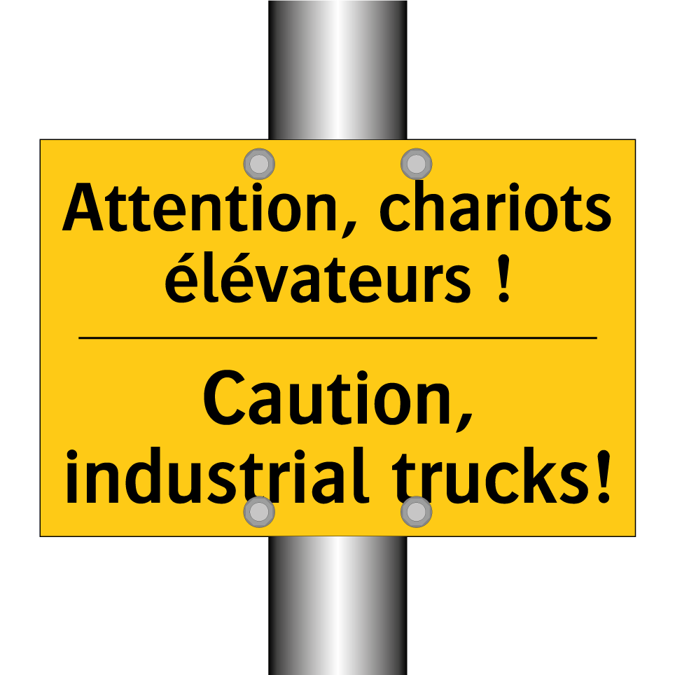 Attention, chariots élévateurs /.../ - Caution, industrial trucks!