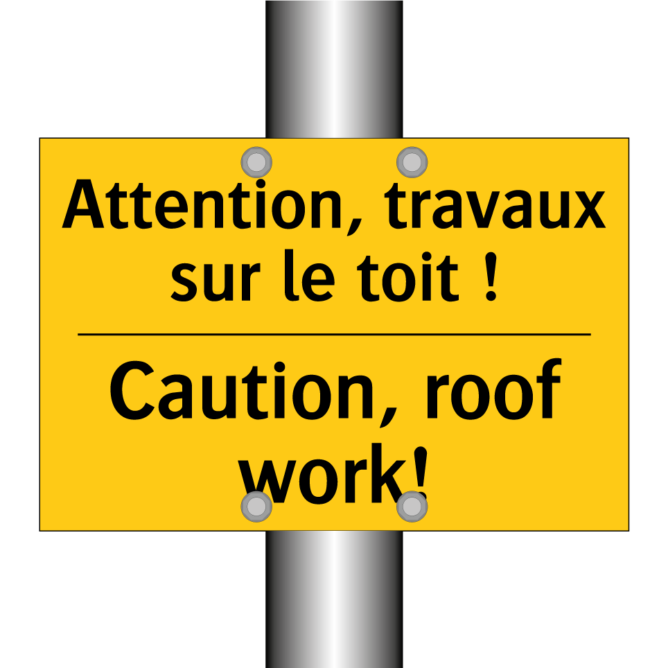 Attention, travaux sur le toit /.../ - Caution, roof work!