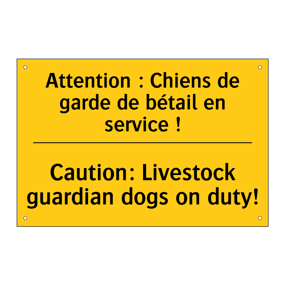Attention : Chiens de garde de /.../ - Caution: Livestock guardian dogs /.../