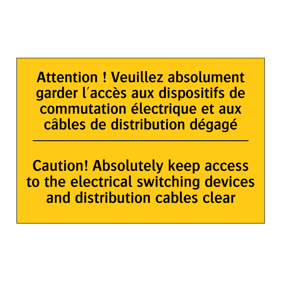 Attention ! Veuillez absolument /.../ - Caution! Absolutely keep access /.../