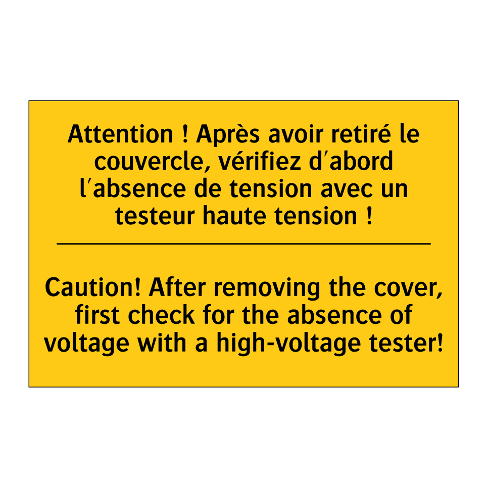 Attention ! Après avoir retiré /.../ - Caution! After removing the cover, /.../
